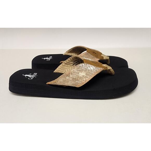 Corkys Sunsational Metallic Gold Women’s Flip Flop Shoes Size US 8 - Picture 5 of 8